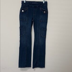 Chicos Pull On Bootcut Jeans, size 00 (2)